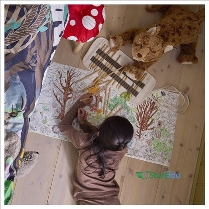 IKEA : SKOGSDUVA : Colouring Paper Roll - Enchanted Forest