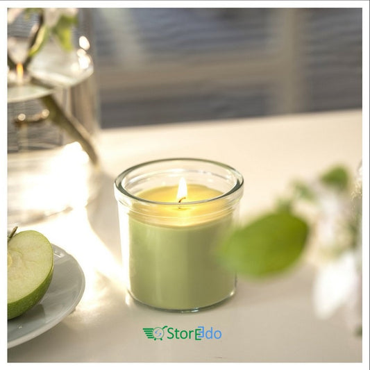 IKEA : LOVSKOGSLUND : Scented Candle in Glass- Apple