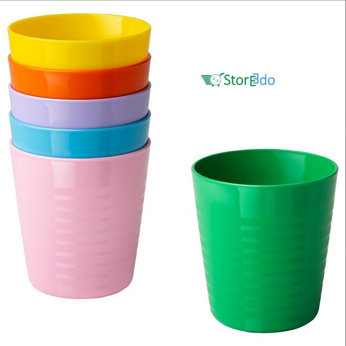 IKEA : KALAS : Multi Color Plastic Glasses - Set of 6