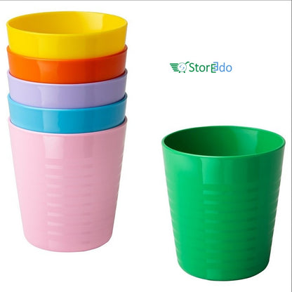 IKEA : KALAS : Multi Color Plastic Glasses - Set of 6