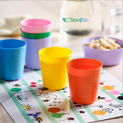IKEA : KALAS : Multi Color Plastic Glasses - Set of 6
