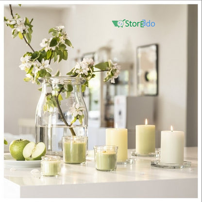 IKEA : LOVSKOGSLUND : Scented Candle In Glass - Apple