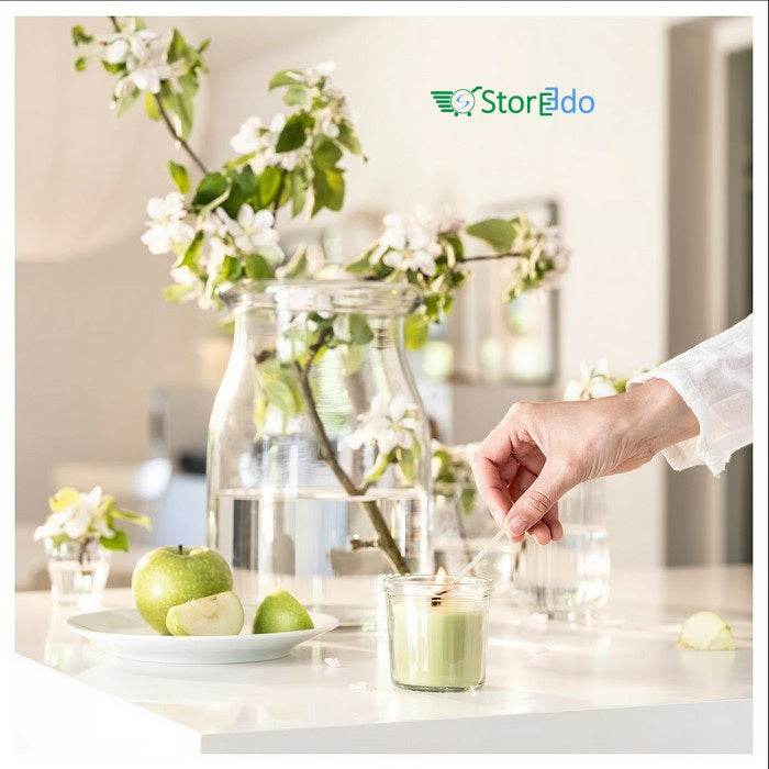 IKEA : LOVSKOGSLUND : Scented Candle In Glass - Apple