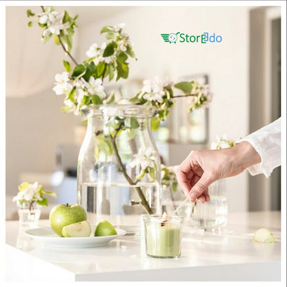 IKEA : LOVSKOGSLUND : Scented Candle In Glass - Apple