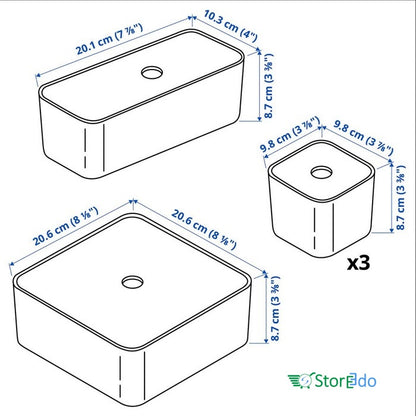 IKEA : VISSLAAN : Box With Lid - Set of 5