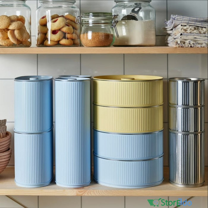 IKEA : BETTHAJ : Tin With Lid For Spaghetti