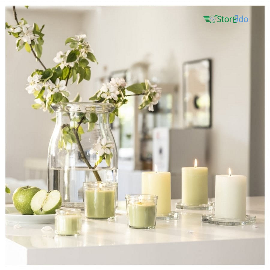IKEA : LOVSKOGSLUND : Scented Candle in Glass- Apple