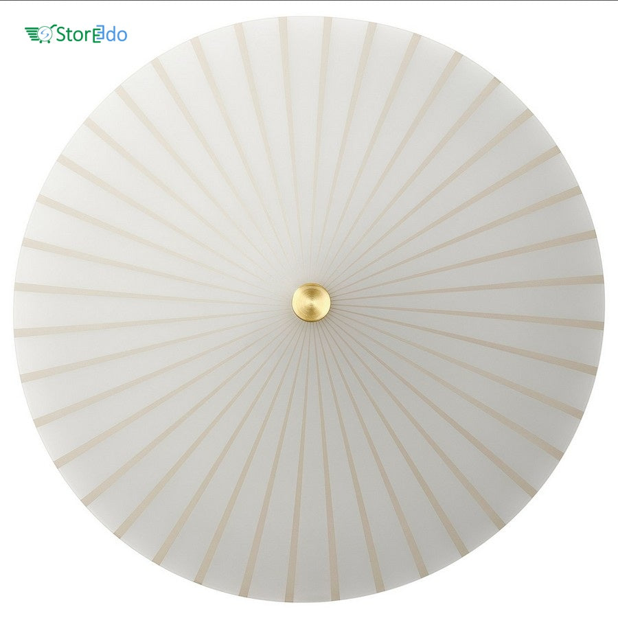IKEA : RORKULT : Wall Lamp - White Glass Stripe Pattern