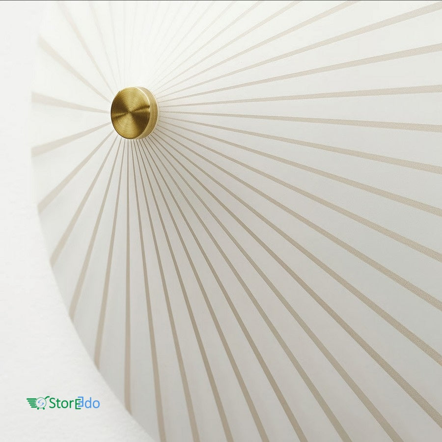 IKEA : RORKULT : Wall Lamp - White Glass Stripe Pattern