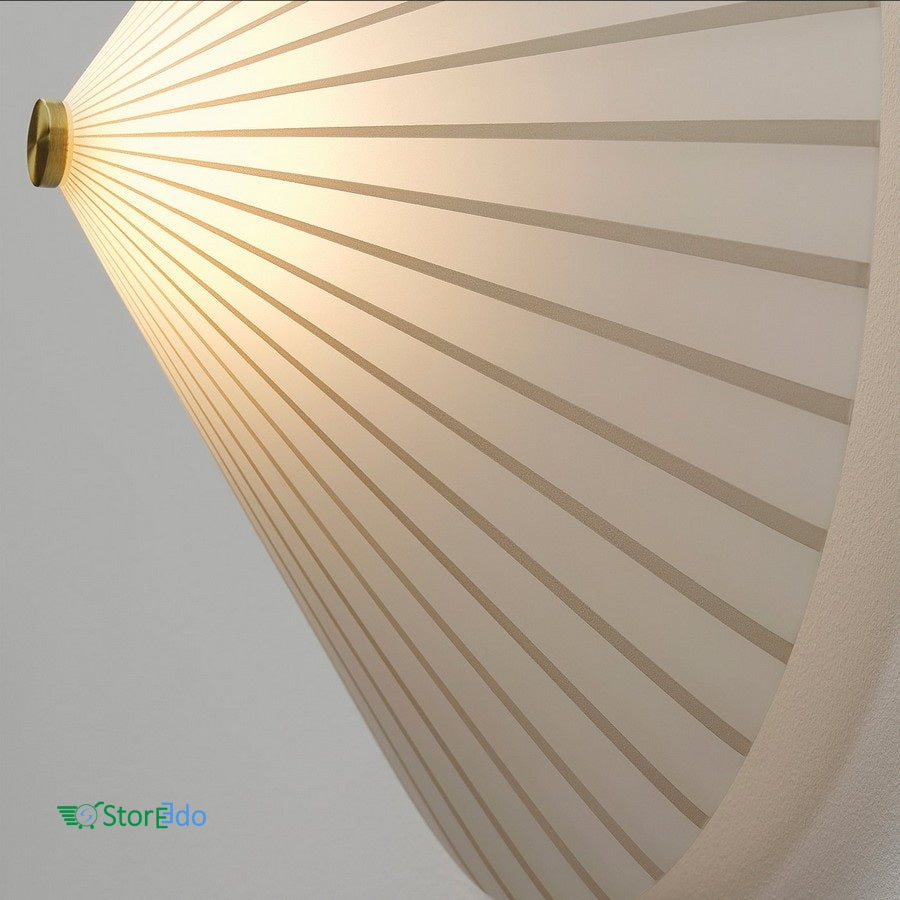IKEA : RORKULT : Wall Lamp - White Glass Stripe Pattern