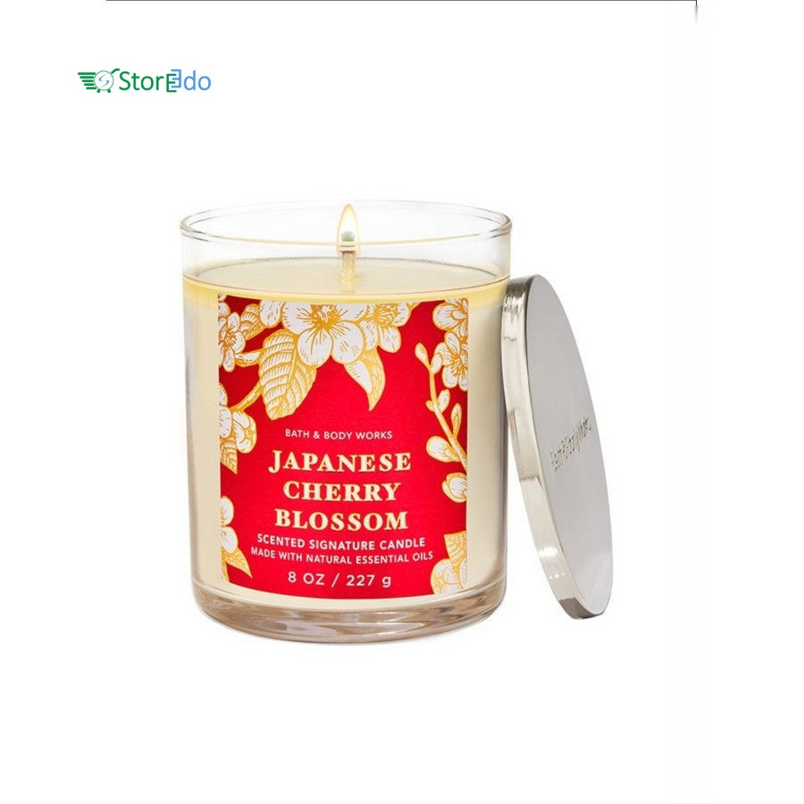 Bath and Body Works : Single Wick Candle : Japanese Cherry Blossom