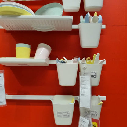 IKEA : SUNNERSTA : Rail with 4 Hooks and 2 Containers