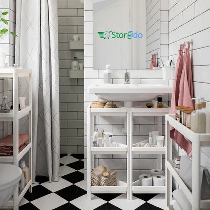 IKEA : VESKEN : Plastic Corner Shelf Unit