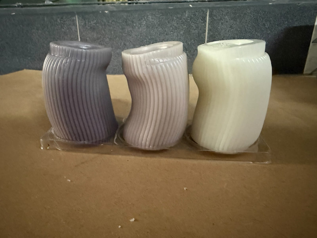 IKEA : BLOMDOFT : Scented Block Candles - Set of 3 (Deformed)