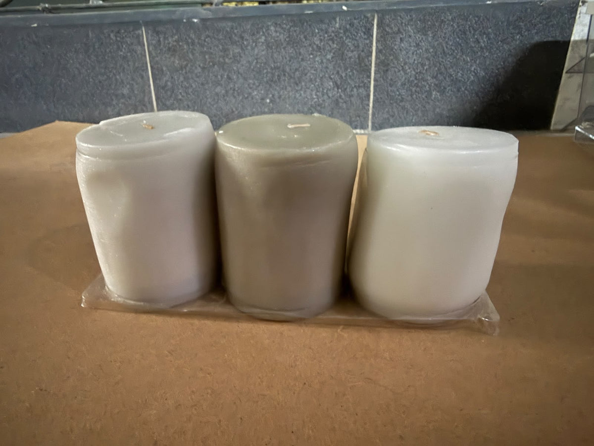 IKEA : LUGGA : Scented Block Candles - Set of 3 (Deformed)