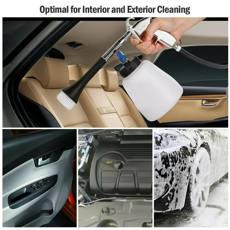 Tornado Car Cleaning Gun Kit with 2 Nozzles High Pressure Car Interior Cleaner