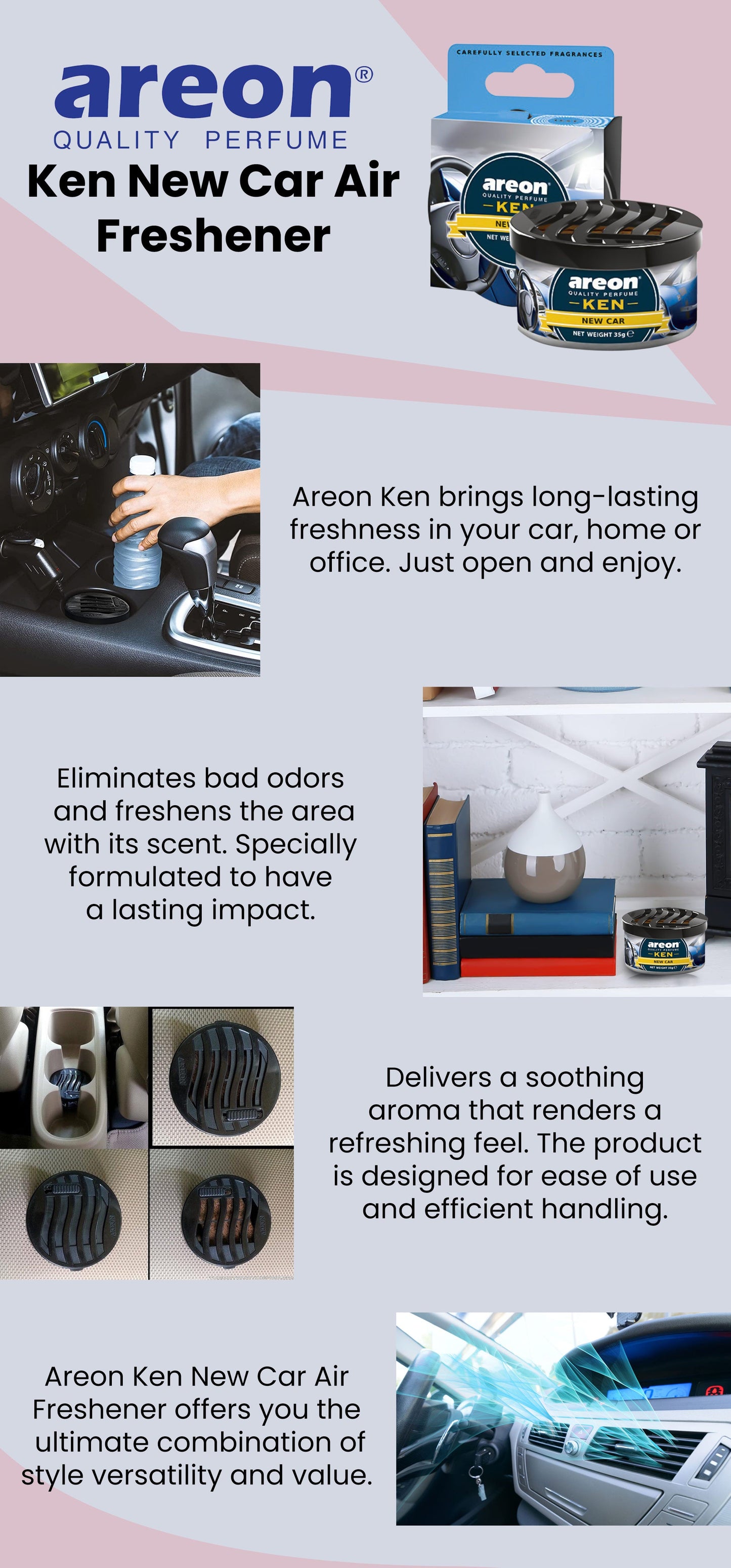 AREON KEN -QUALITY PERFUME FOR CAR/HOME