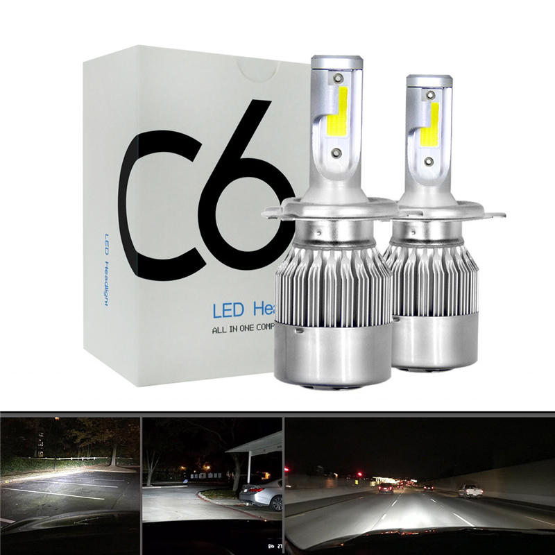 C6 Headlight LED Bulbs with Exhaust Fan (Car/Bike)