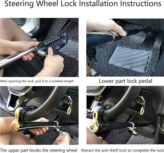 Universal Steering Wheel Brake Lock Anti-Theft
