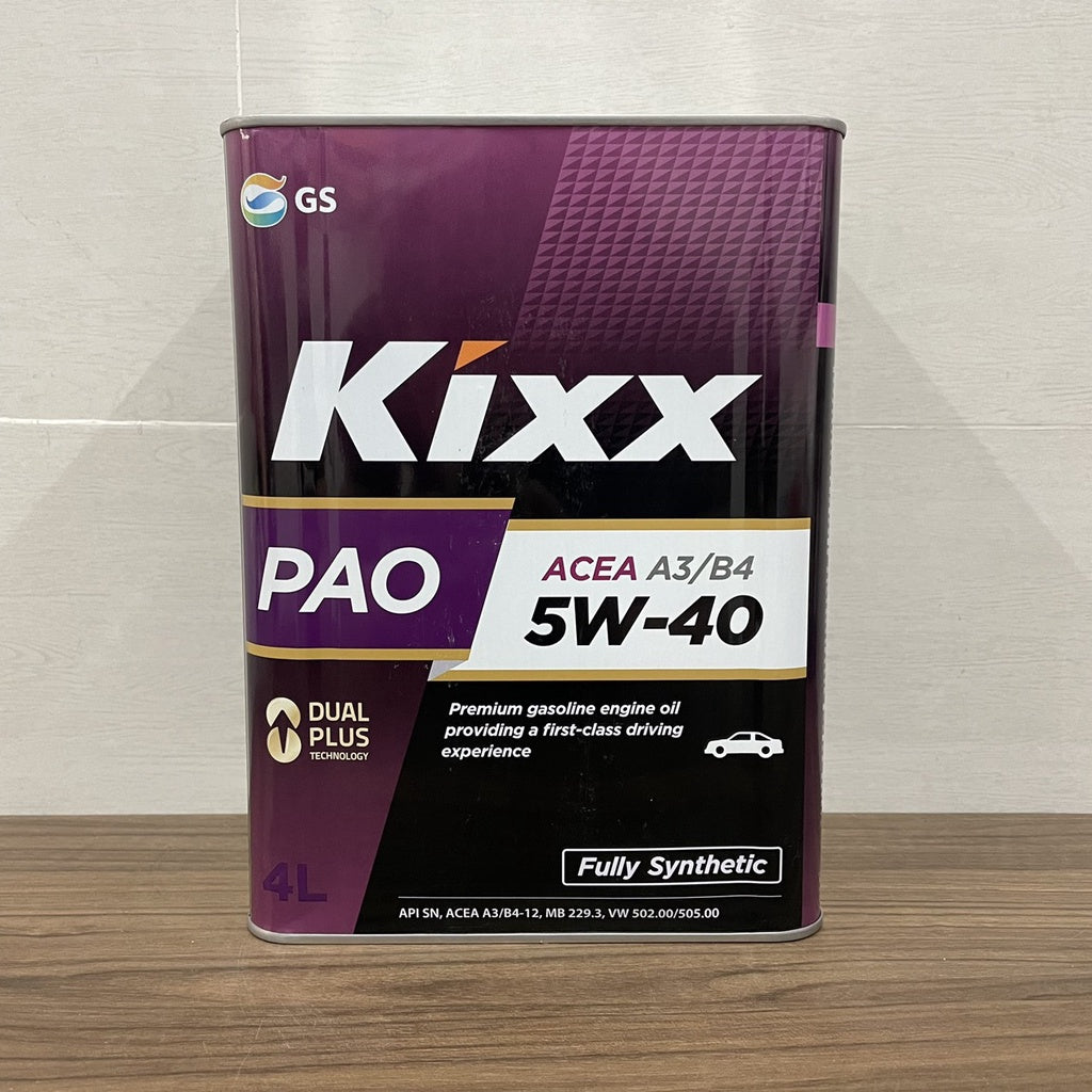 Kixx PAO API SN/CF 5W-40 Engine Oil - 4 Litre (Korean)