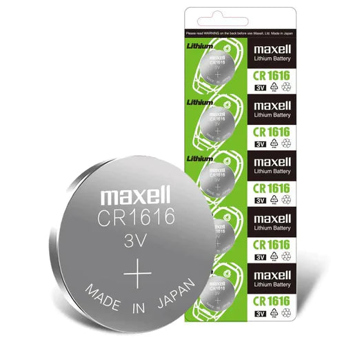 5 Pcs Maxell 3V Lithium Coin Cell Battery (CR1616)