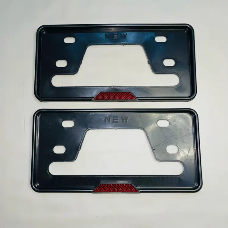 Pair Of Universal Car Number Plate Frame(Chrome & Black)