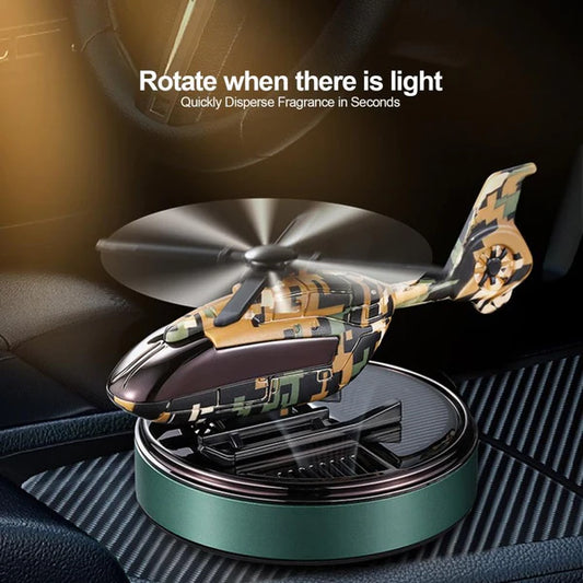 Helicopter Style Solar Power Air Freshener Dashboard Fragrance