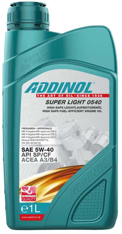 ADDINOL 05W-40 SUPERLIGHT (Made in Germany)