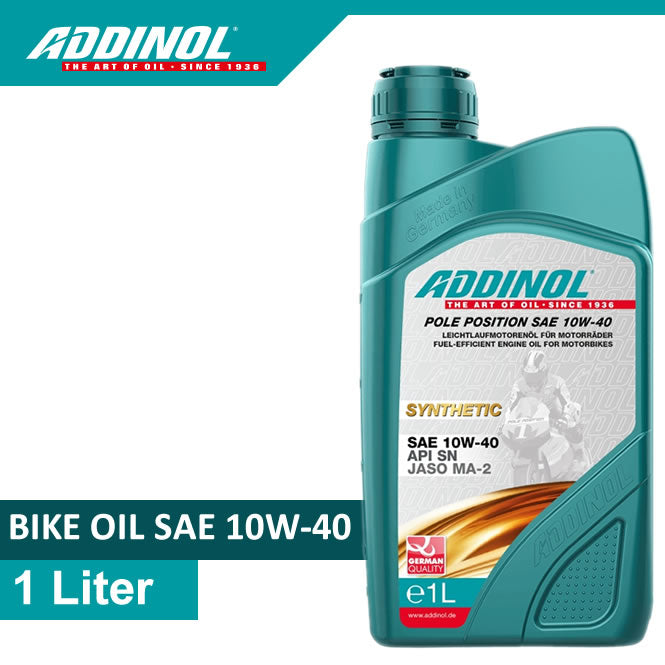 ADDINOL Bike Oil POLE POSITION SAE 10W-40 for Bikes & Heavybikes