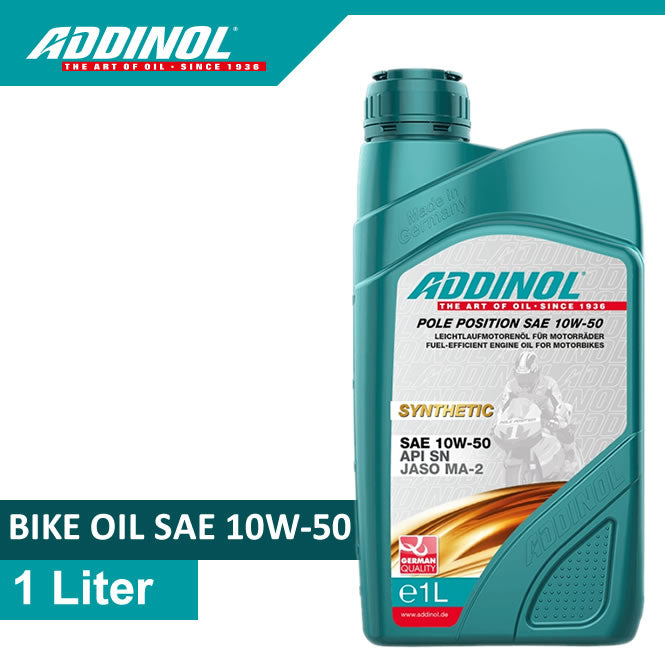 ADDINOL SAE 10W-50 Bike Oil POLE POSITION For Bikes and Heavy Bikes