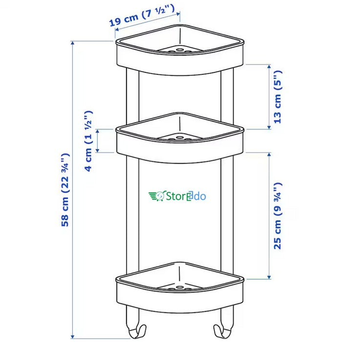Ikea brogrund top corner wall shelf
