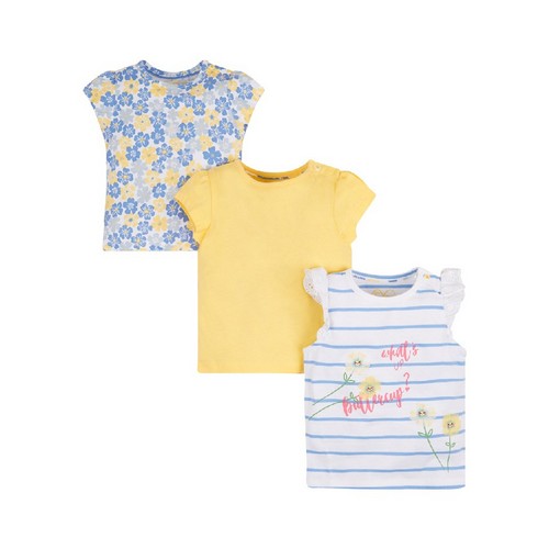 Mothercare : Buttercup Striped T-Shirts - Set of 3