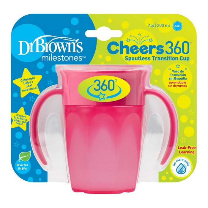 Dr. Brown's : Cheers 360 : Cup with Handles & Lid