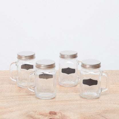 HomeCentre: Fiesta : Mason Jar Set with Chalkboard - Set of 4