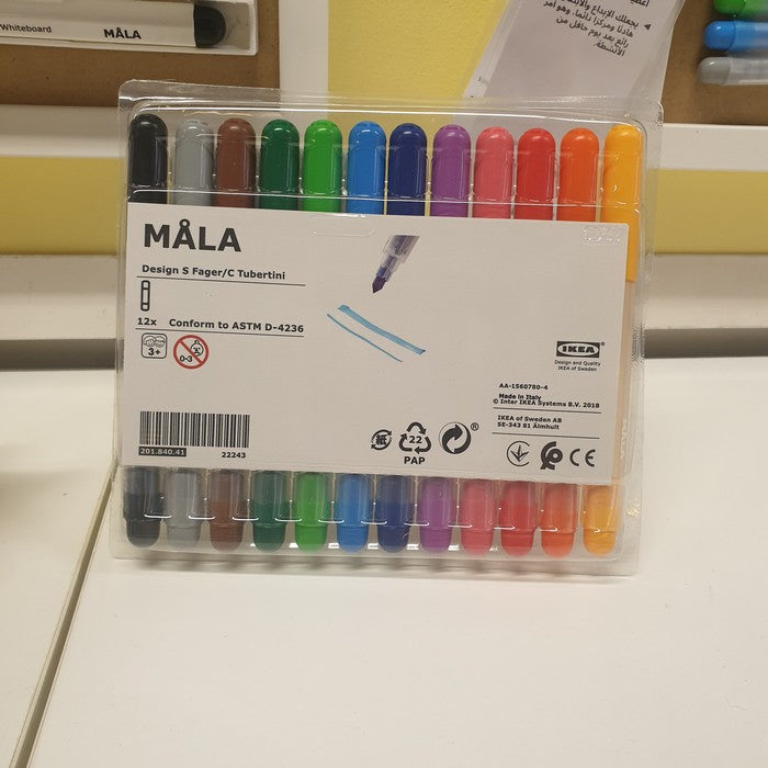 IKEA : MALA : Felt-Tip Pen Pack of 12