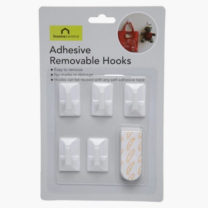 HomeCentre : Self Adhesive Angle Hooks - Set of 5