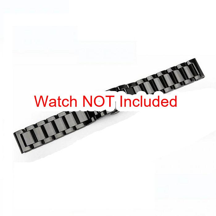 Android Watch Straps : Stainless Steel 3-Bead Polished