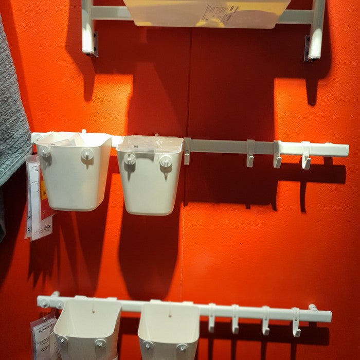 IKEA : SUNNERSTA : Rail with 4 Hooks and 2 Containers