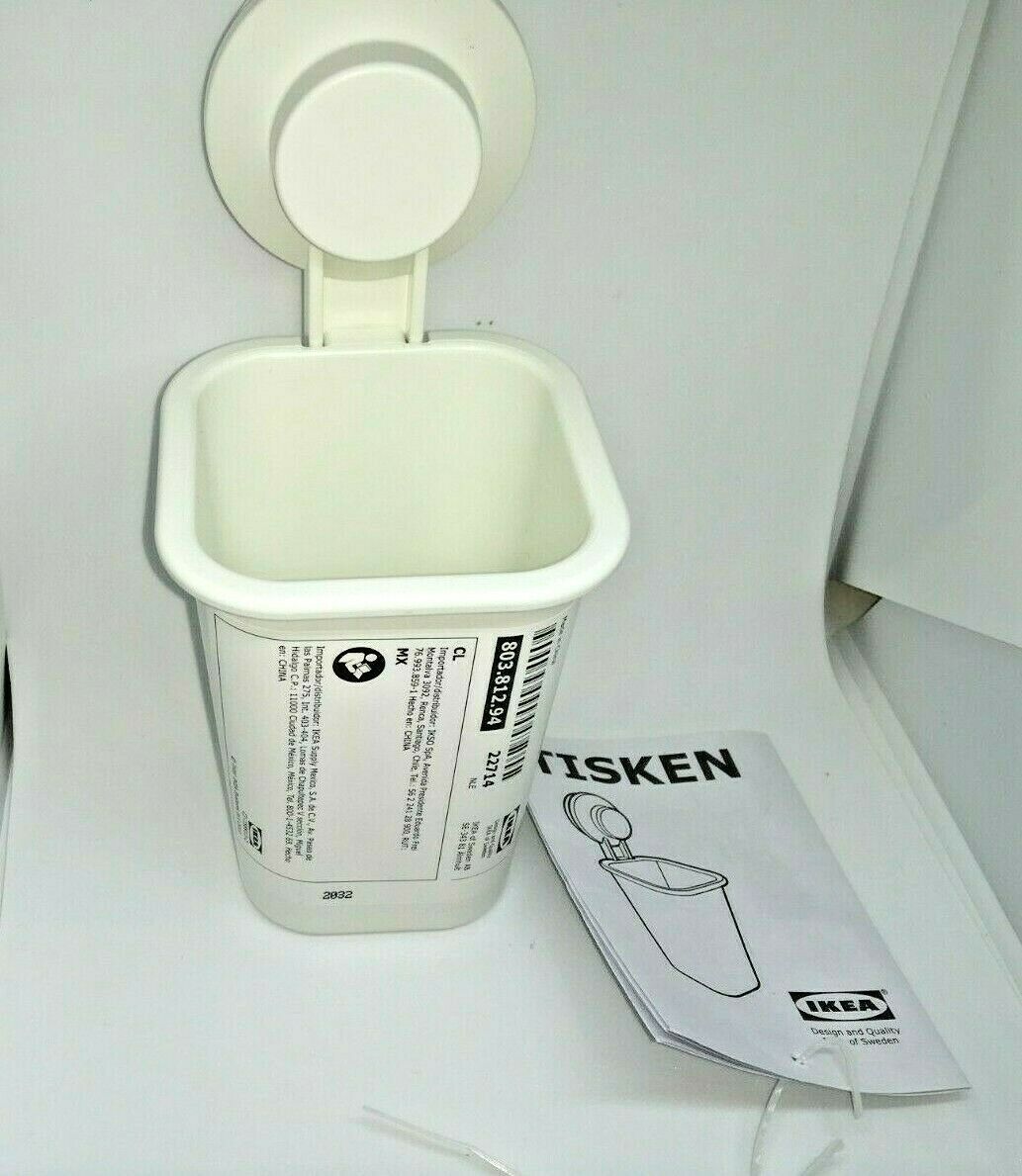 TISKEN toothbrush holder with suction cup, white - IKEA